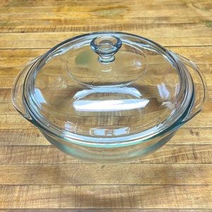 Clear Pyrex Round Casserole Dish